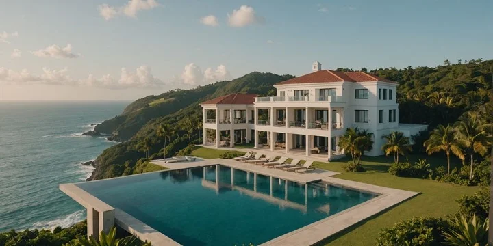 Usain Bolt's mansion with ocean view